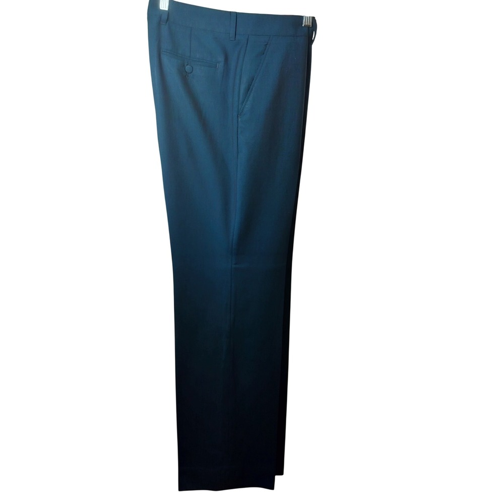 Gucci Mens Wool Mohair Dress Pants Teal Blue Tailored Trousers Size IT‎ 44 US 32